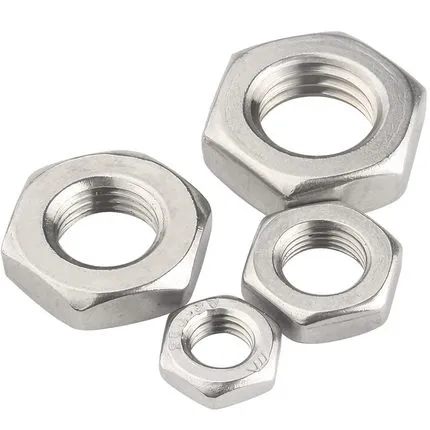 DIN439 DIN936 Special Stainless Steel Titanium Hexagon Thin Nuts 