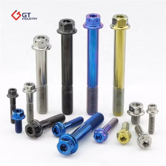 Colorful Hex Flange Titanium Nut