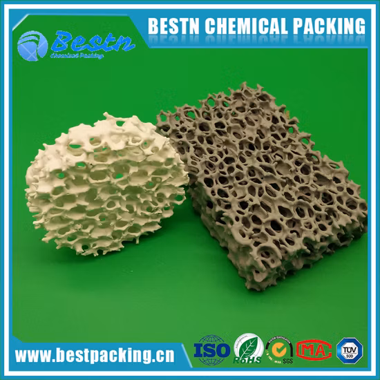 50X50X22 10ppi Silicon Carbide Ceramic Foam Filter Non