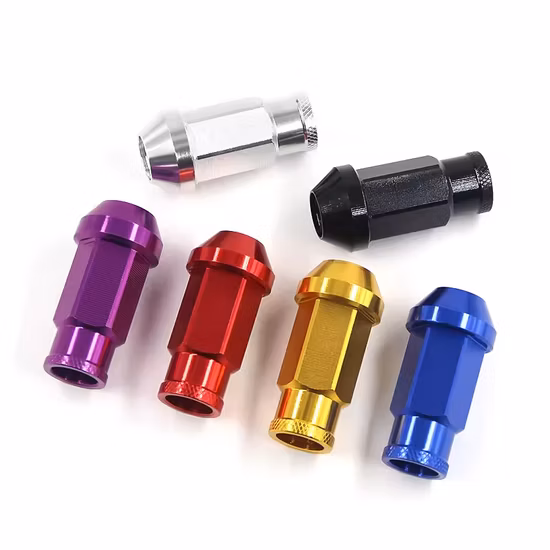 Colorful Anodized Gr2 Gr5 Titanium Wheel Nut