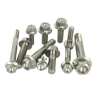 High Strength Fastener Customized Hex Flange Titanium Fasteners Titanium Bolts Titanium Screws for Motorcycle