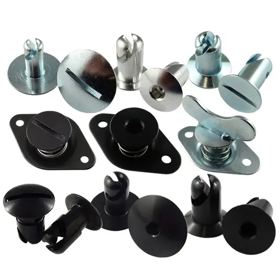 Custom Hex Allen Slotted Steel Aluminum Oval Head Dzus Button Quarter Turn Fastener 